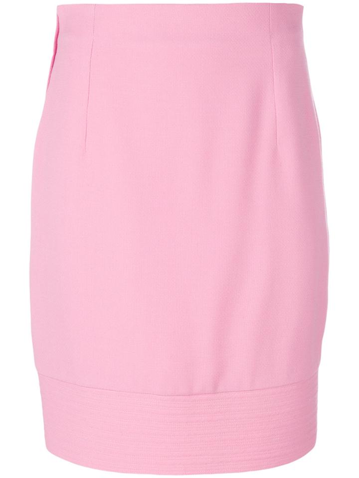 Versace Vintage Fitted Midi Skirt - Pink & Purple