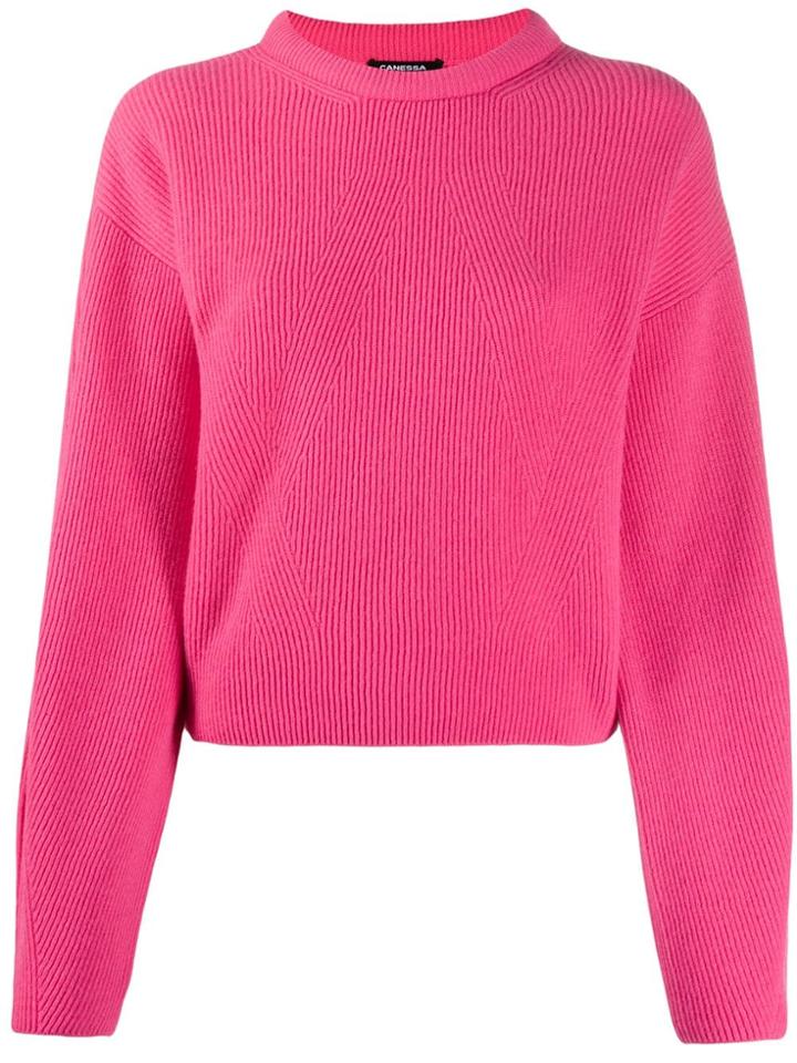 Canessa Cashmere Ribbed Jumper - Pink