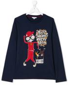 Little Marc Jacobs Teen Printed Long-sleeved T-shirt - Blue