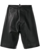 Dsquared2 Leather Stripe Shorts - Black