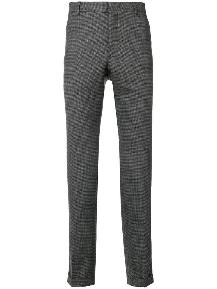 Prada Houndstooth Trousers - Grey