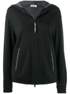 Brunello Cucinelli Hooded Jersey Track Jacket - Blue