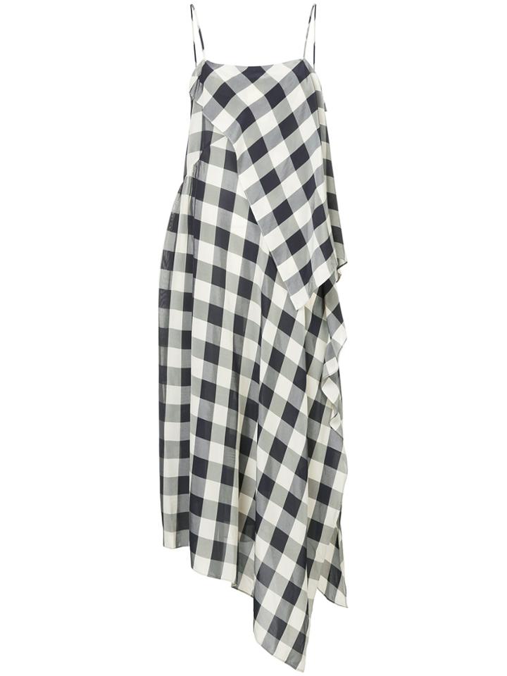 Christian Wijnants Large Gingham Print Dress - White