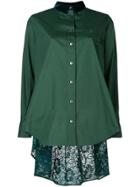 Sacai Lace Embellished Shirt - Green