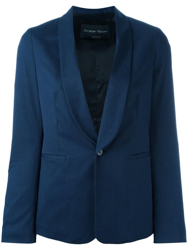 Christian Pellizzari Smart Blazer, Women's, Size: 42, Blue, Cotton/spandex/elastane/viscose