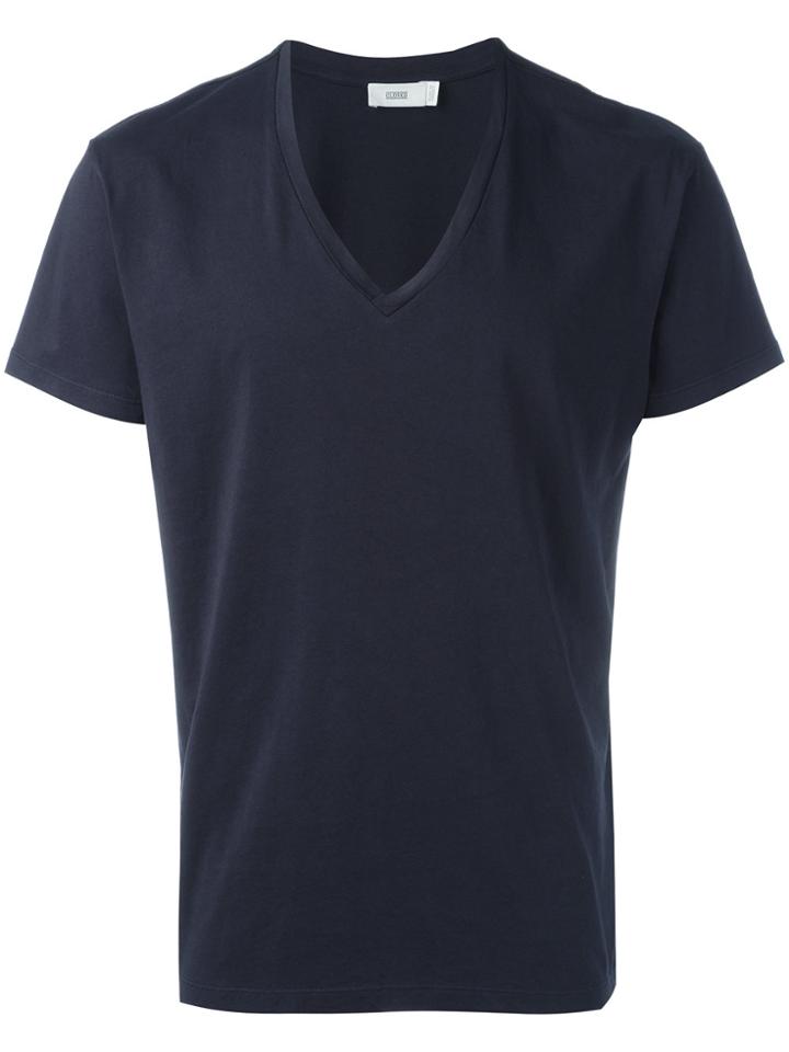 Closed V-neck T-shirt - Blue