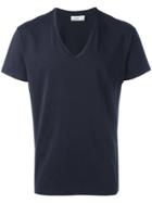 Closed V-neck T-shirt - Blue
