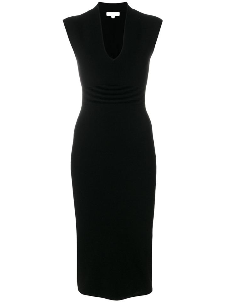 Michael Michael Kors Fitted Midi Dress - Black