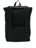 Raf Simons Foldover Top Backpack - Black