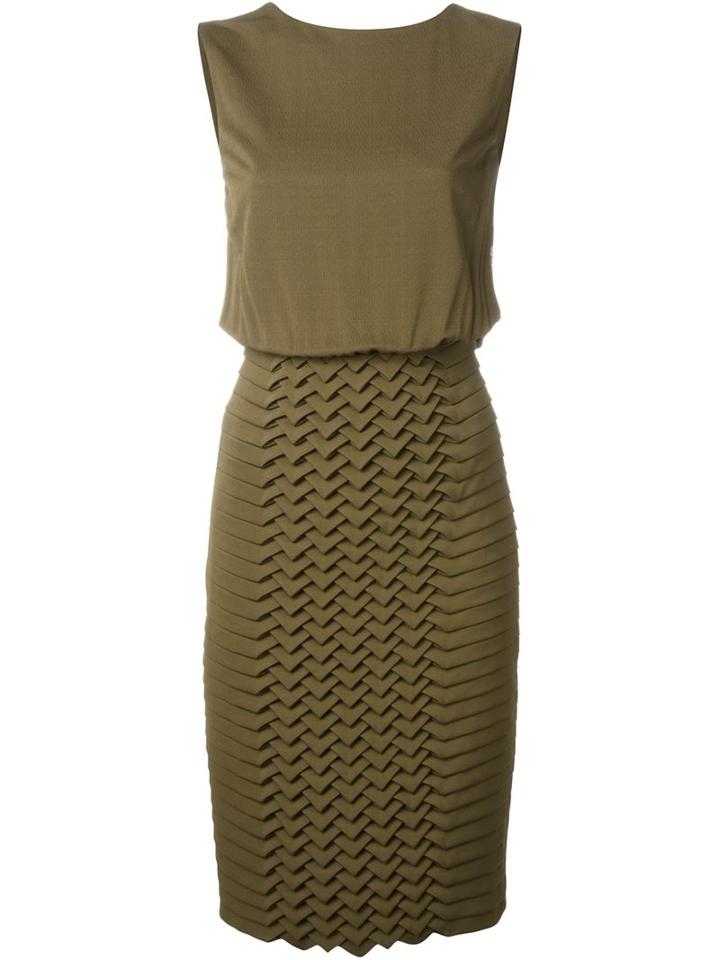 Jay Ahr Origami Panel Dress, Women's, Size: 44, Green, Viscose/silk/spandex/elastane