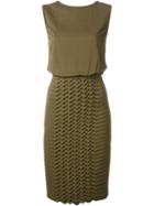 Jay Ahr Origami Panel Dress, Women's, Size: 44, Green, Viscose/silk/spandex/elastane