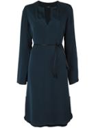 Joseph Belted Dress, Women's, Size: 36, Green, Viscose/acetate/silk