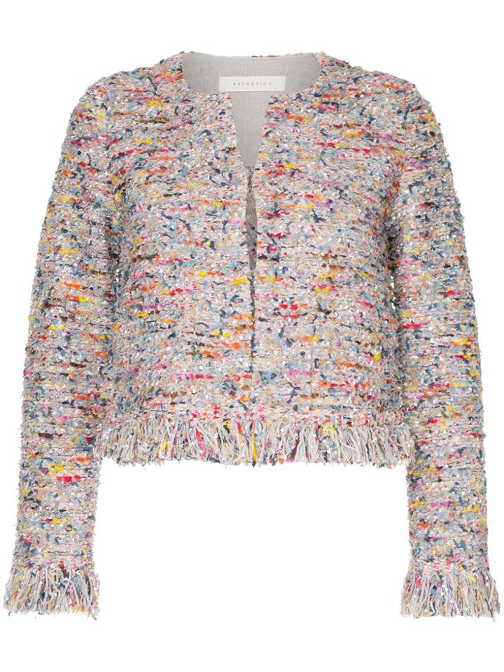 Estnation Embroidered Cardi-top - Grey