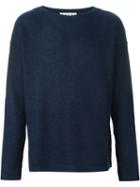 Marni Crew Neck Jumper, Men's, Size: 52, Blue, Polyamide/mohair/wool