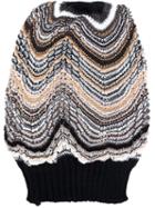 Missoni Slouchy Knitted Beanie, Women's, Blue, Acrylic/cashmere/wool
