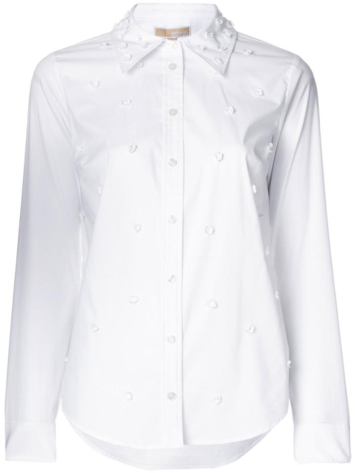 Michael Michael Kors Floral Embellishment Shirt - White