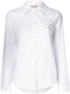 Michael Michael Kors Floral Embellishment Shirt - White