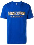 Moschino Leopard Logo T-shirt - Blue