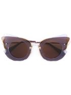 Miu Miu Eyewear - Cat Eye Shaped Sunglasses - Women - Acetate/metal - One Size, Grey, Acetate/metal