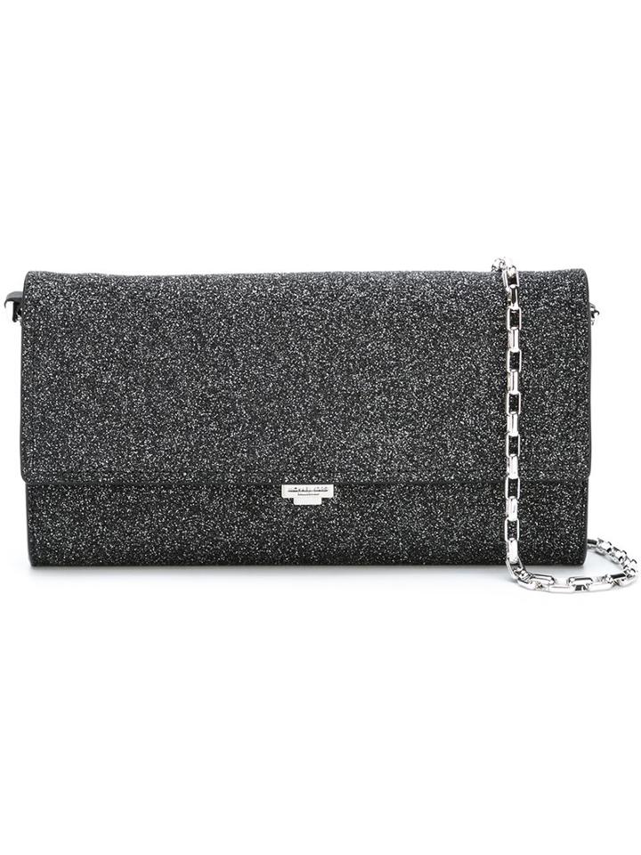 Michael Kors 'jasmine' Glittered Clutch, Women's, Black