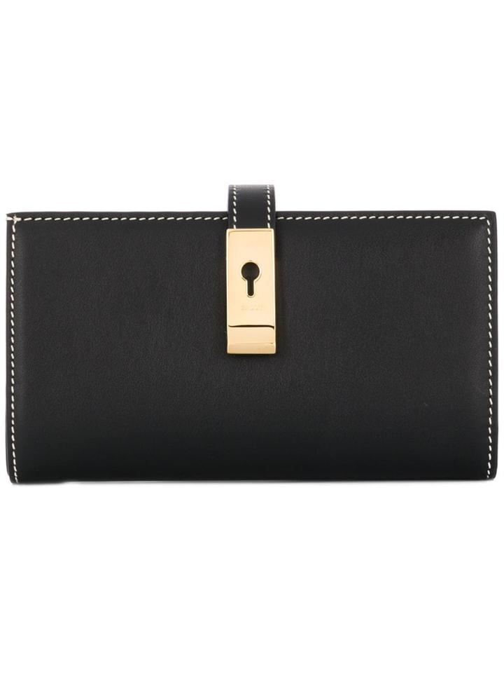 Bally Keyhole Detail Wallet - Black