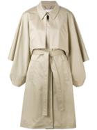 Chloé - Belted Coat - Women - Cotton - 36, Nude/neutrals, Cotton