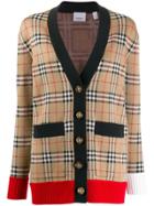 Burberry Vintage Check Knitted Cardigan - Neutrals