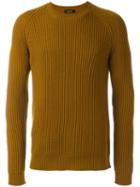 Roberto Collina Ribbed Sweater, Men's, Size: 52, Nude/neutrals, Merino