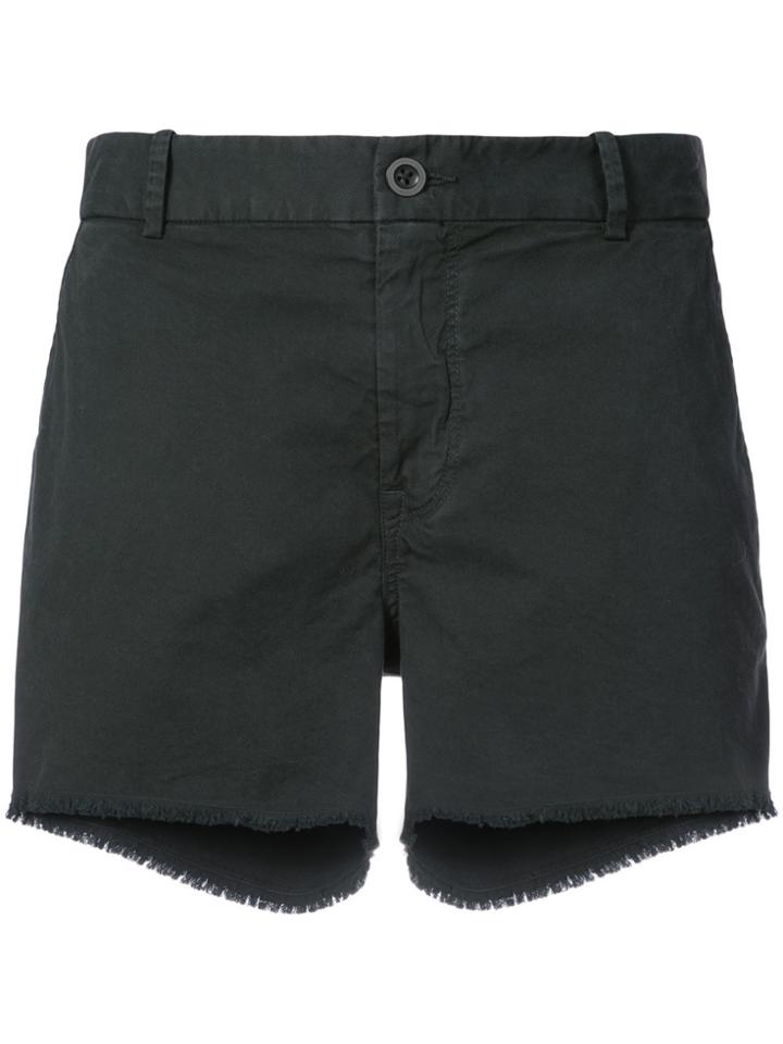 Nili Lotan Frayed Hem Shorts - Black