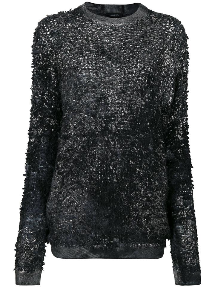 Avant Toi High Shine Detail Top - Black