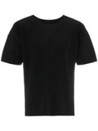 Homme Plissé Issey Miyake Pleated Short Sleeve T-shirt - Black