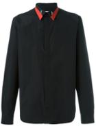 Givenchy Contrast Collar Shirt, Men's, Size: 41, Black, Cotton