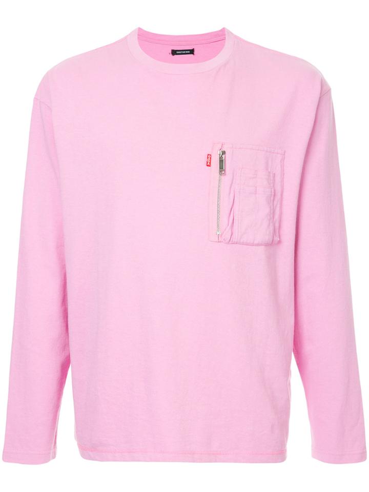 Christian Dada Zipped Pocket T-shirt - Pink & Purple