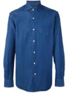 Aspesi Longsleeved Classic Shirt, Men's, Size: 40, Blue, Cotton