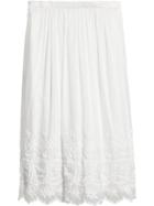 Burberry Embroidered Voile Skirt - White