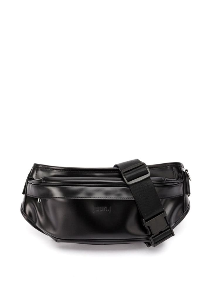 Juun.j Logo Panelled Belt Bag - Black