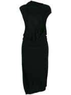 Mcq Alexander Mcqueen Asymmetric Jersey Dress - Black