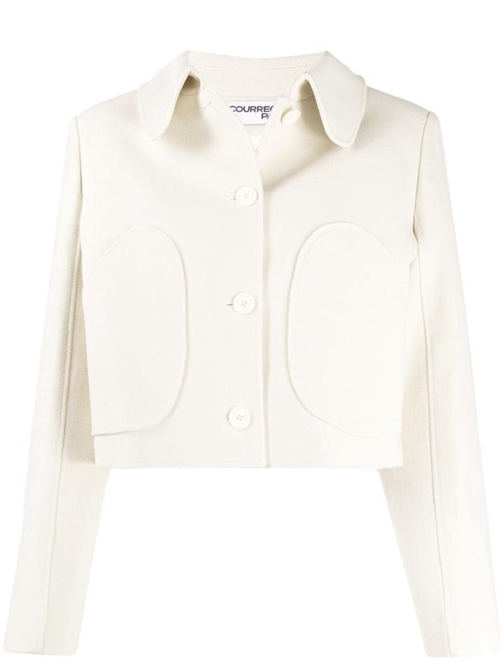Courrèges Rounded Pocket Straight Jacket - Neutrals