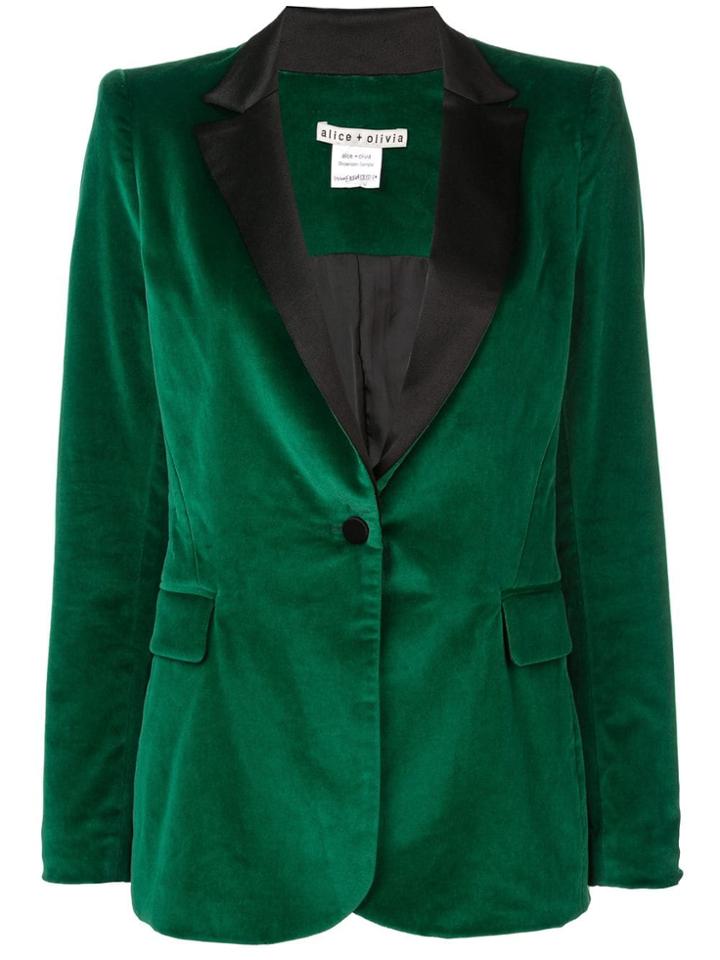 Alice+olivia Macey Fitted Blazer - Green