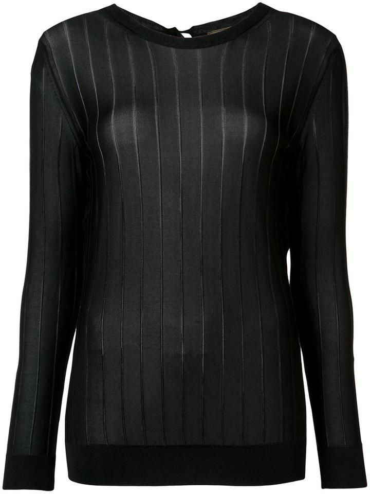 Nina Ricci - Lightweight Ribbed Top - Women - Viscose - M, Black, Viscose