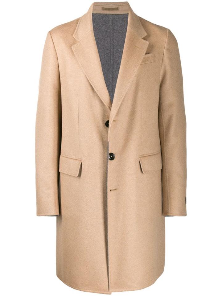 Ermenegildo Zegna Boxy Single-breasted Coat - Neutrals