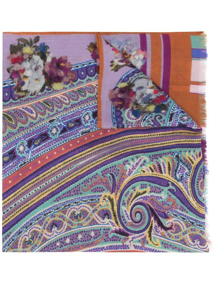 Etro Sciarpa Delhy Scarf - Purple