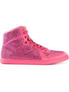 Gucci 'coda' Satin Effect Fabric Hi-top Sneakers