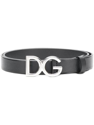 Dolce & Gabbana Dg Millennial Logo Belt - Black