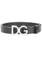 Dolce & Gabbana Dg Millennial Logo Belt - Black