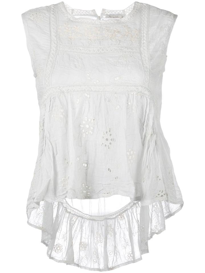 Mes Demoiselles - Valet Embroidered Top - Women - Cotton - 40, Blue, Cotton