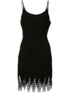 Paco Rabanne - Fishnet Hem Dress - Women - Polyester - 36, Black, Polyester