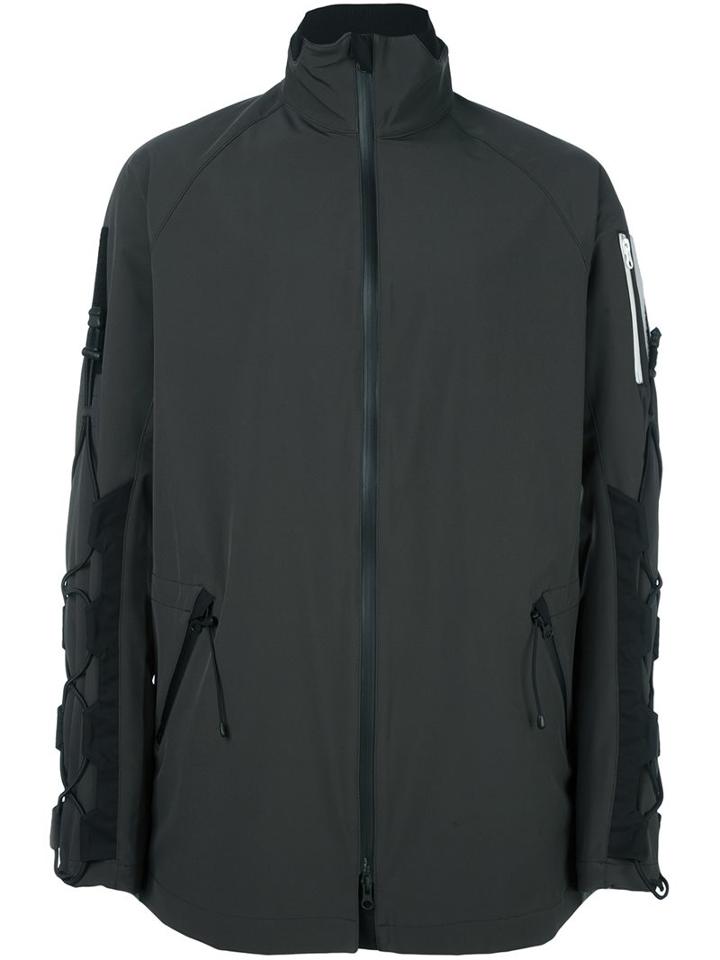 Y-3 Zip Detail Sport Jacket, Men's, Size: Xl, Grey, Polyester/spandex/elastane/cotton
