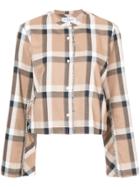 Derek Lam 10 Crosby Wide Sleeve Cropped Shirt - Brown