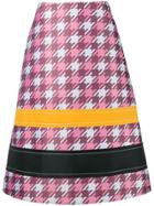 Marni A-line Check Skirt - Pink